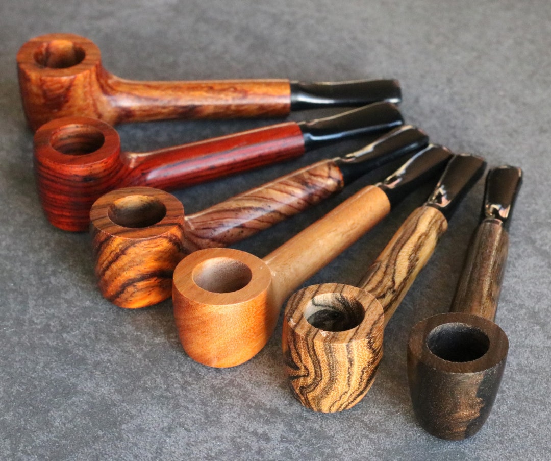 4 Exotic Wood Smoking Pipel1 CLASSIC Handcrafted American Wood Pipe Etsy