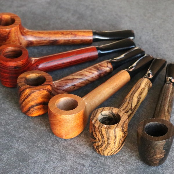 4" Exotic Wood Smoking Pipe-L1 CLASSIC- Handcrafted American Wood Pipe