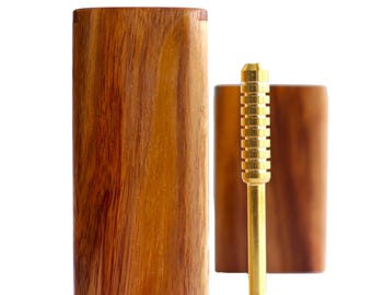 3" & 4" Mahogany Slider Lid Dugouts and One Hitter Pipe-Customize your smoking experience