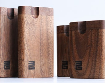 Black Walnut Unterstände mit One Hitter Pipe-Amerikanische handgefertigte Stash Box