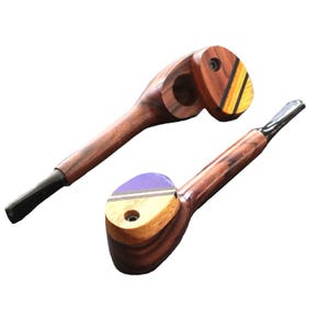 4.5&quot; Exotic Wood Pipe- G9 EXECUTIVE- American Crafted Swivel Lid Pipe