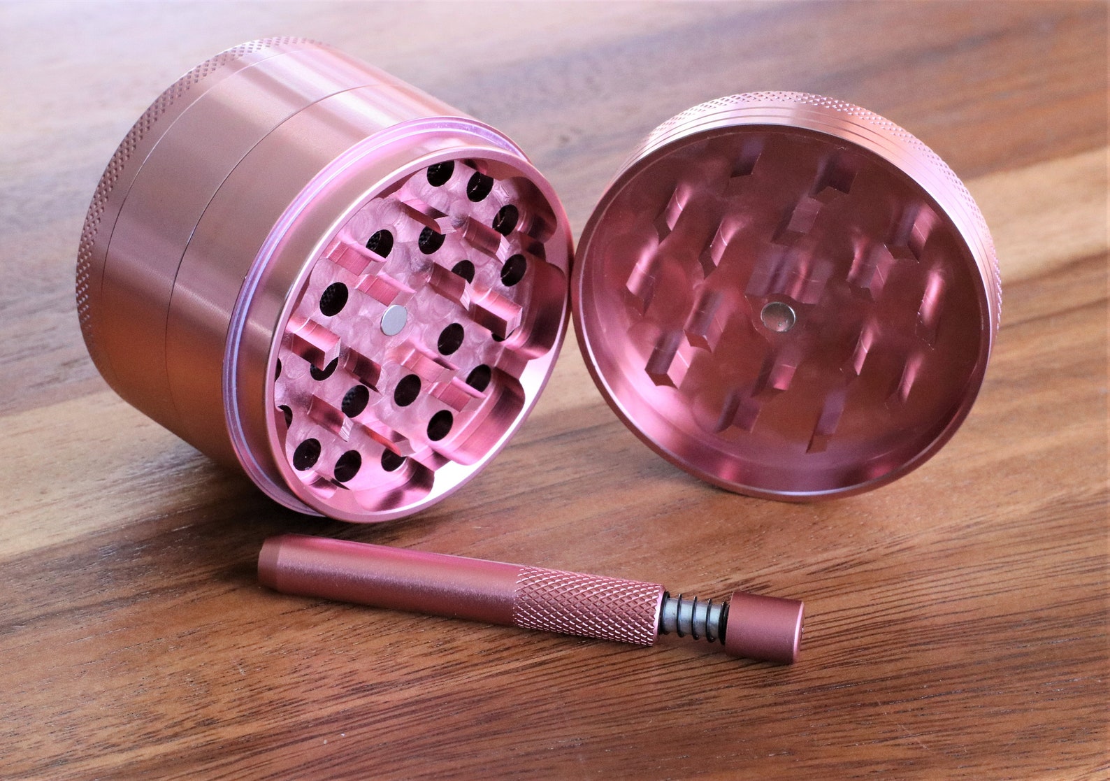 The Pink Collection 2.5 4 Pc Pink Herb Grinder & Pink Etsy