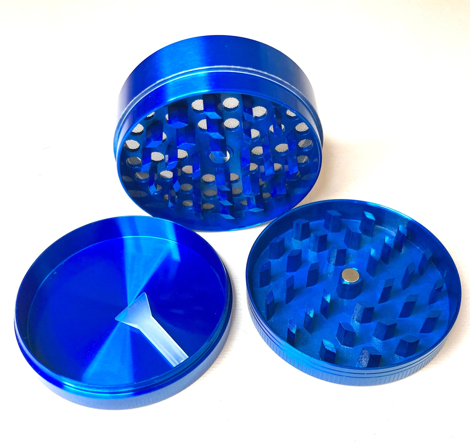 2.25 Blue Herb Grinder 3 Pc Perfect Grinder for Dried Etsy