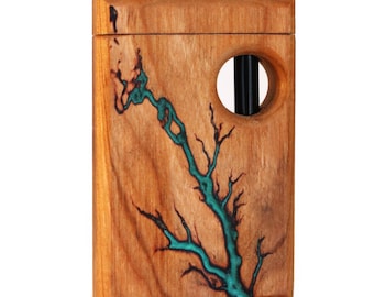 Fractal Shock Port Hole Dugouts-American Crafted Stash Box-Pipes Included