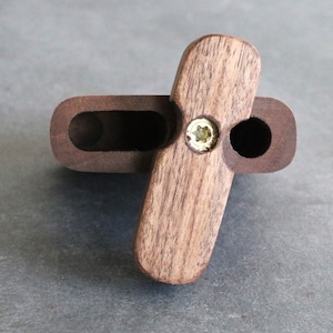 Black Walnut Dugouts with One Hitter Pipe-American Handcrafted Stash Box image 6