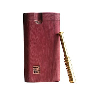 Purple Heart Dugouts & One Hitter Bats- Handcrafted Wood Stash Box with pipe