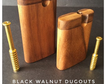 Black Walnut Dugouts with Brass One Hitter
