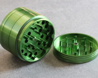 2.5" Herb Grinder- Perfect for Dried Herbs- 4 pc Grinder-Filter-Base-comes with micro spatula