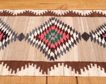 Hand Woven Wool Rug, Vintage Wool Textile Art, Native American Rug, South American Rug, Hand Made Wool Rug, Full Set of 2 for 550 Bucks