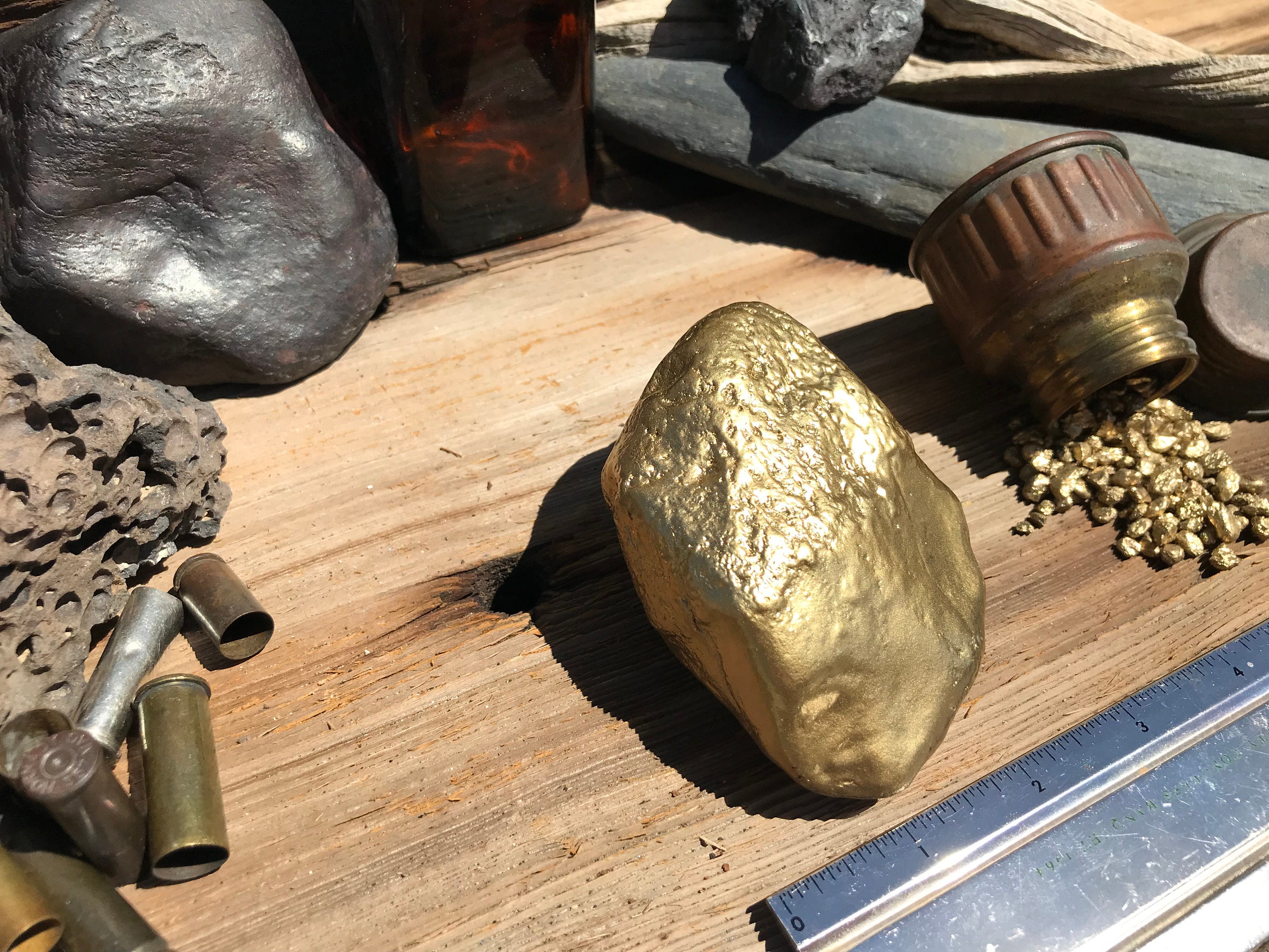 MEDIUM GOLD NUGGET Replica 1849er Faux Large Gold Rush Etsy