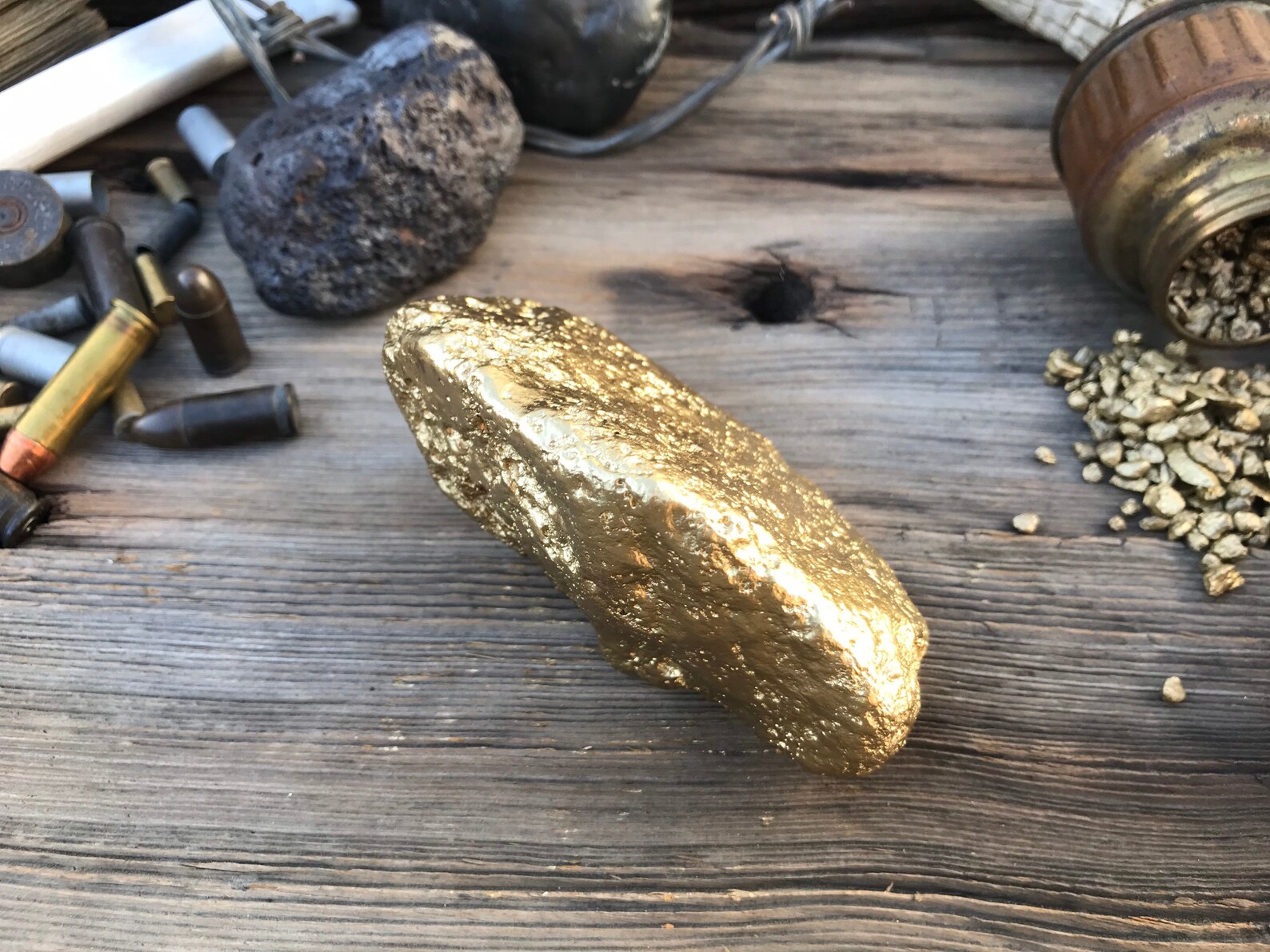 LARGE GOLD NUGGET Replica 1849er Faux large Gold Rush Nugget Etsy