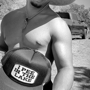 I Pee in Lakes Trucker Hat for Men and Women | Funny Summer Snapback for Teens | Trendy Lake Cap | vacation | boating