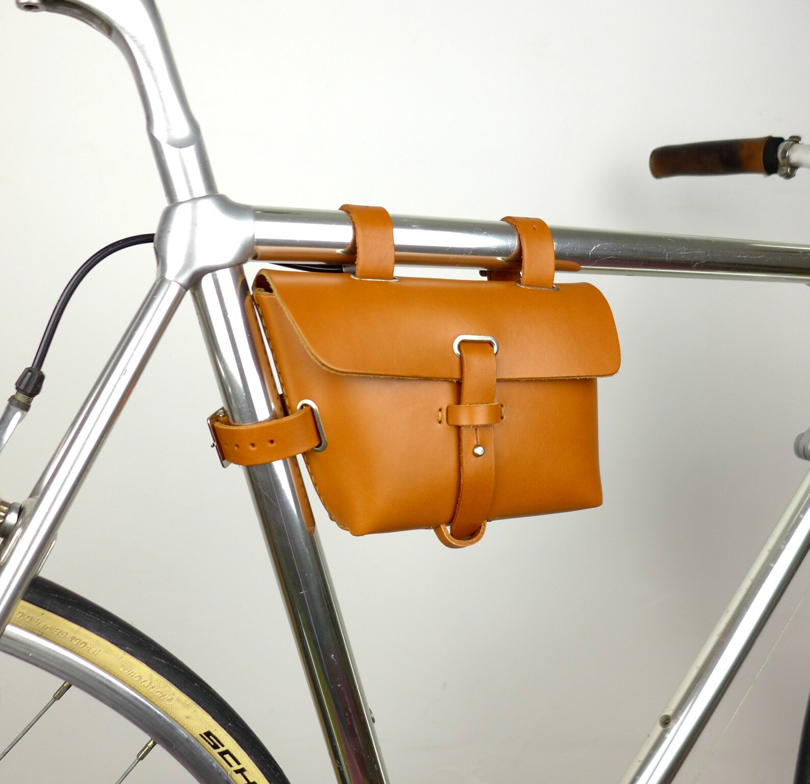 Leather Bicycle Bag Bike bag Crossbar Bag Bicycle Tool Bag Etsy