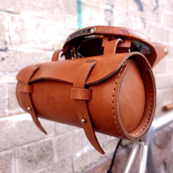 Sacoche à outils de vélo en cuir personnalisée – Trousse à outils de vélo personnalisée – Cadeau pour motard