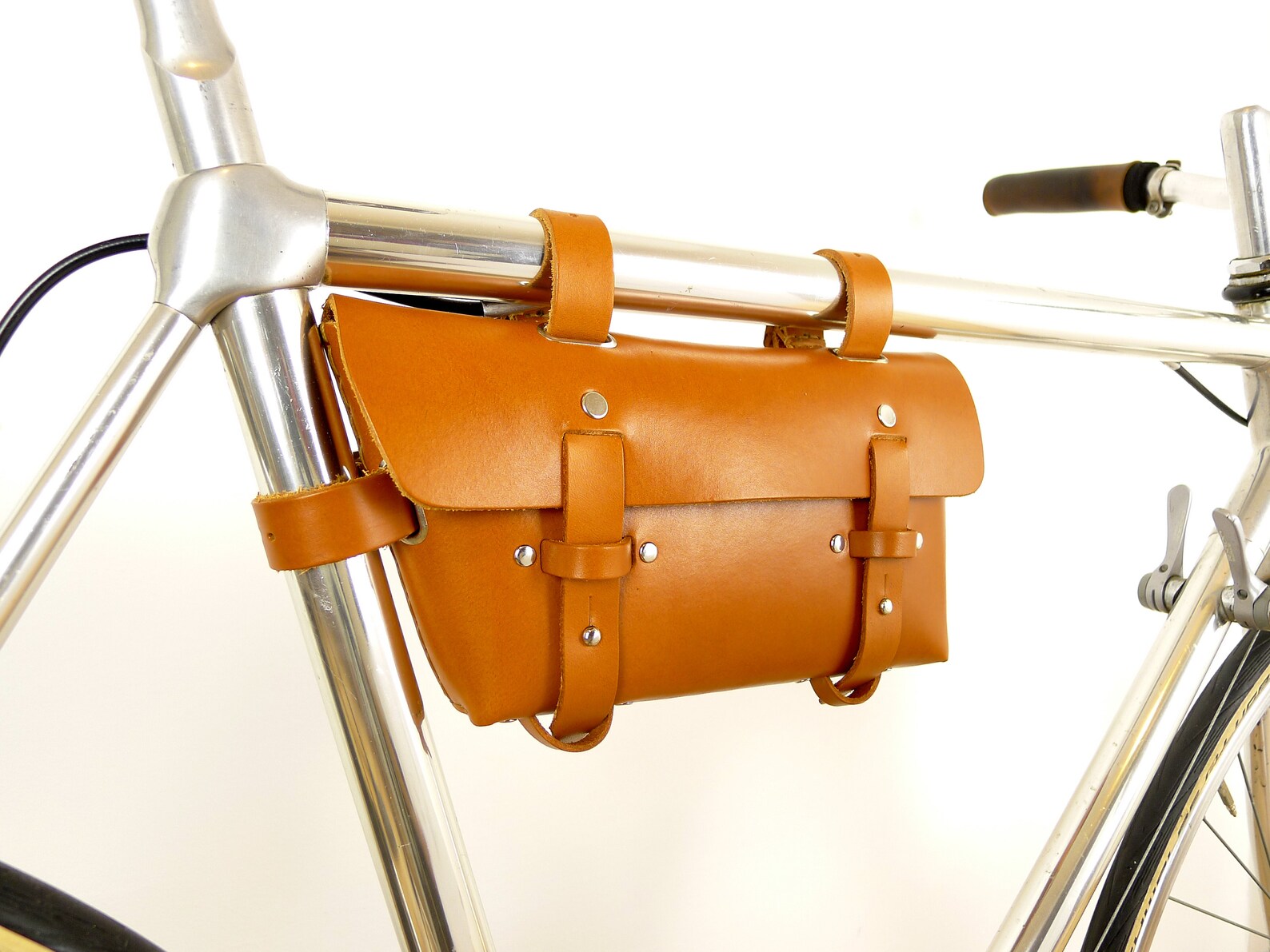 Leather Bicycle Bag Bike bag Crossbar Bag Bicycle Tool Bag Etsy
