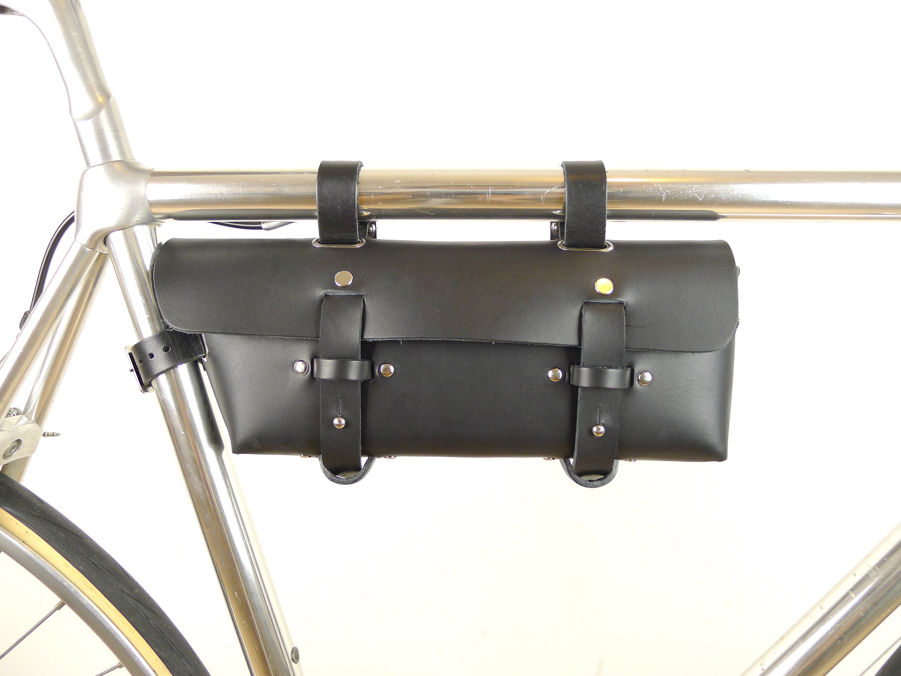 Leather Bicycle Tool Bag Bike Bag crossbar Bag Frame Pouch Etsy UK