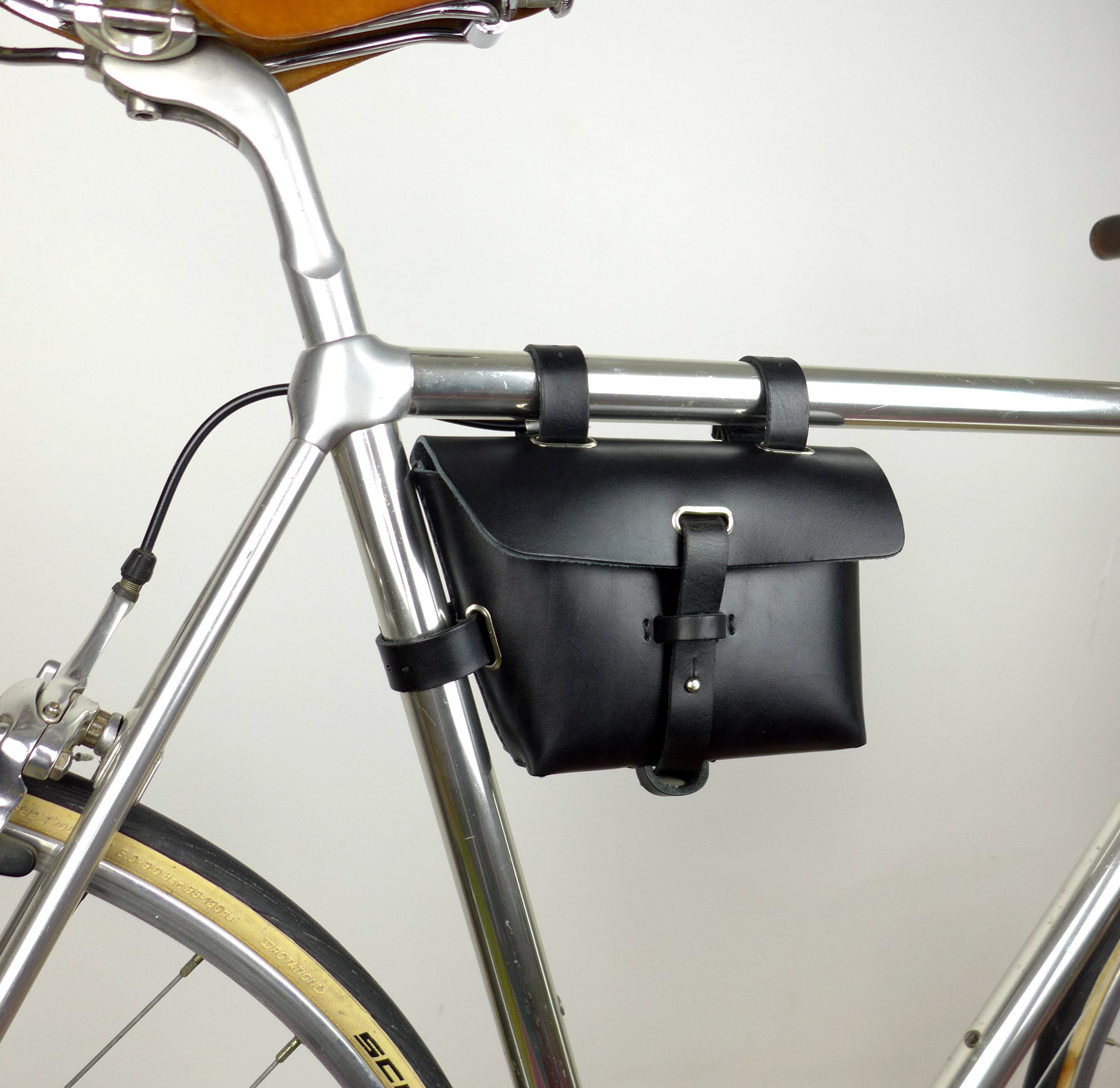 Leather Bicycle Tool Bag Bike bag Crossbar Bag Frame Pouch Etsy