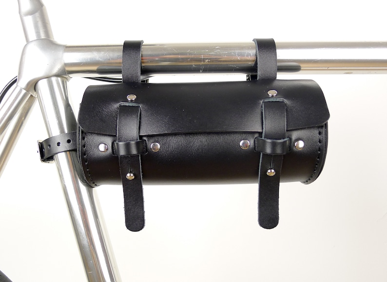 Leather Bicycle Frame Bag, Saddle Bag, Bike bag, Bicycle Tool Bag, Personalization gift image 4