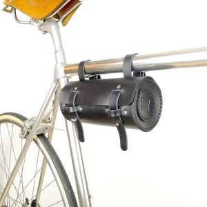 Leather Bicycle Frame Bag // Saddle Bag // Personalized Bike Tool bag image 4