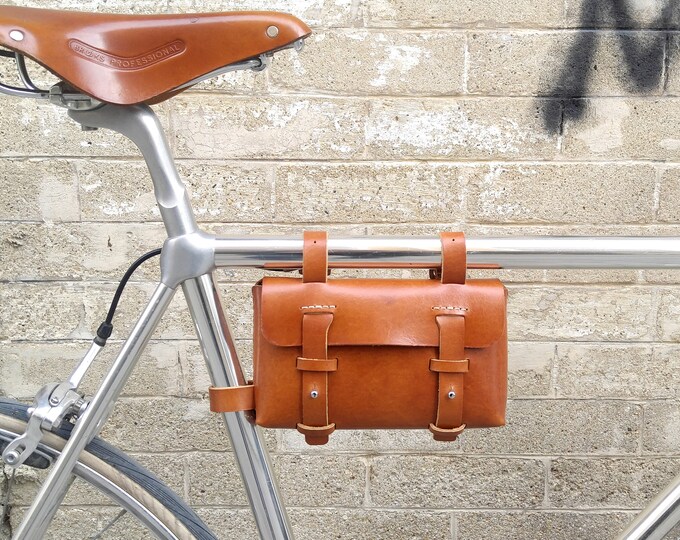 Leather Bicycle Bag Leather Tool Bag Bike Bag, Honey Etsy