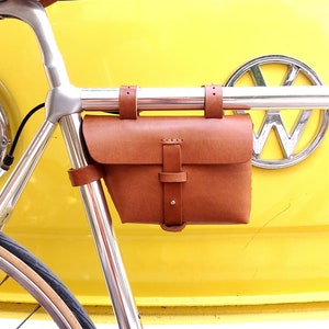 Sac à outils de vélo en cuir, personnalisé.