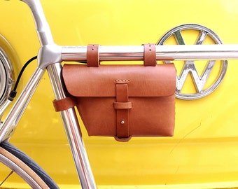 Leather Bike Tool Bag // Personalized Bag // Honey
