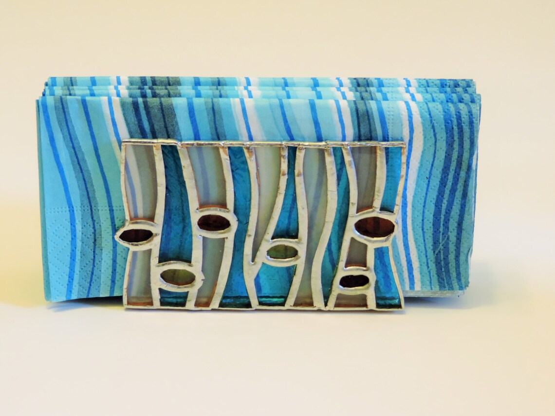 Summer Vertical Napkin Holder Stained Glass Napkin Holder Etsy