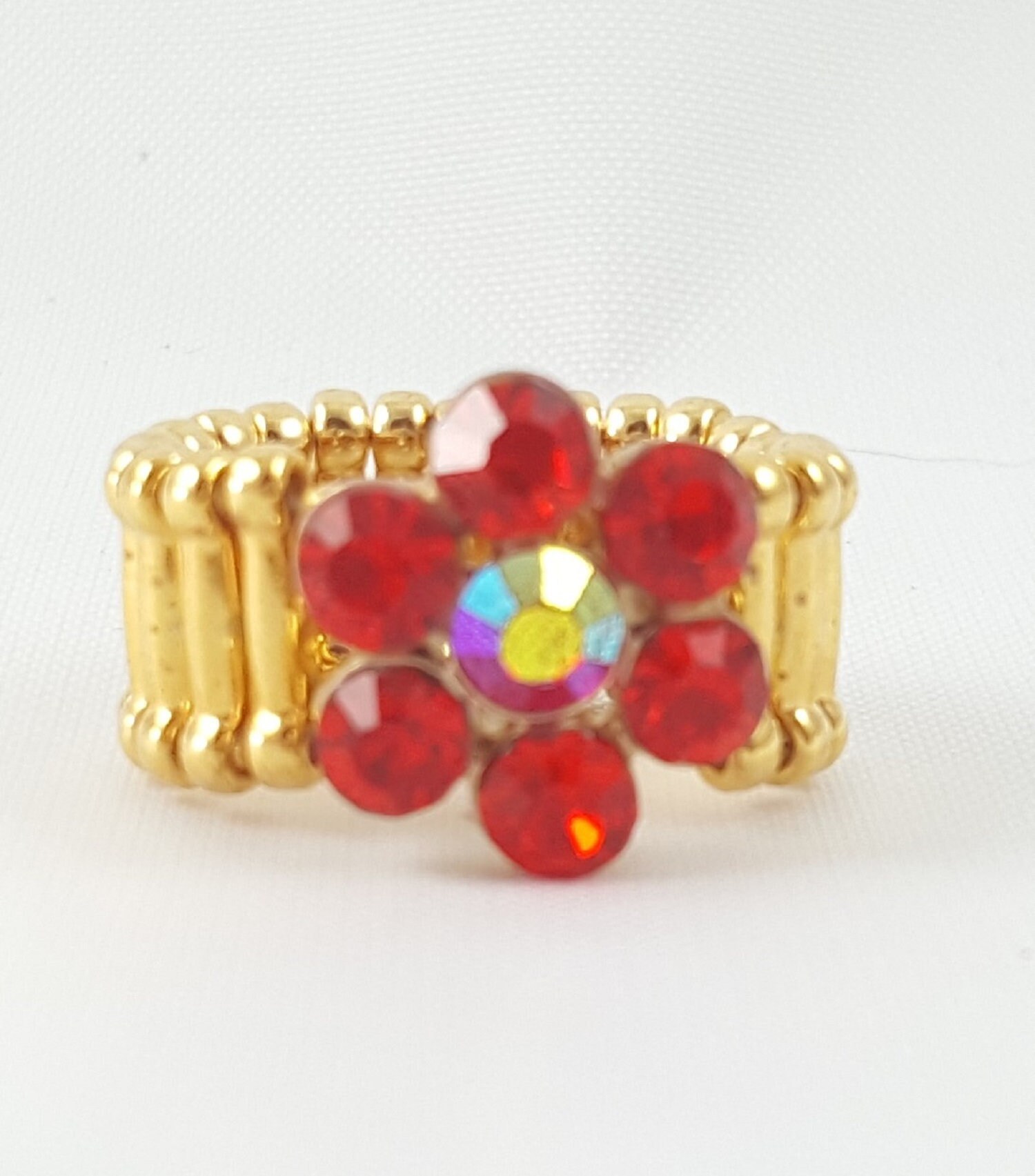 10 Options/fun Flower Stretch Rings Etsy