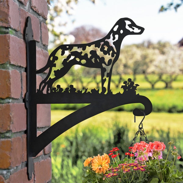 Dalmatian Dog Hanging Basket Bracket/ Dog Owners and Lovers Gift/ Spotty Dog/ 101 Dalmatians Inspired/ Dog Gift, Garden Decoration