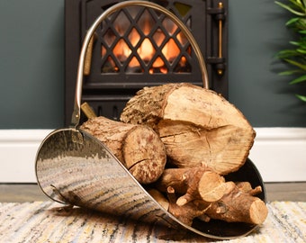 Steel Log Holder Etsy