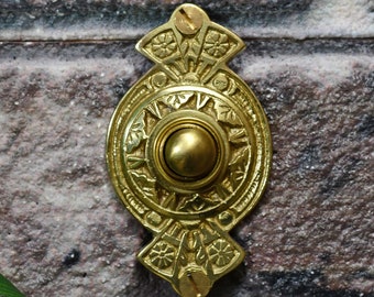 Polished Brass Torvale Court Georgian Rope Design Period Bell Push