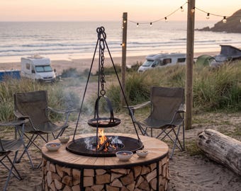 Iron Cooking Tripod for 80cm & 90cm Fire Bowl