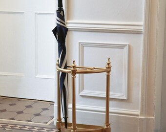 Antique Brass Finish 'Half Moon' Umbrella Holder