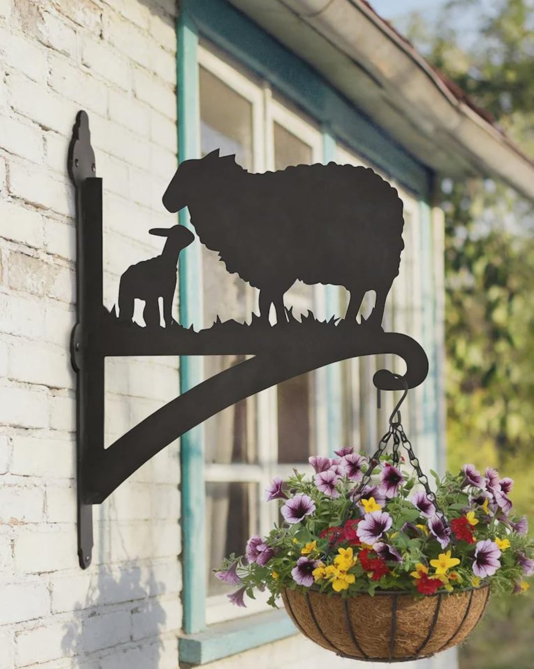 Sheep & Lamb Hanging Basket Bracket |garden Decoration - Etsy Canada