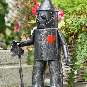 Tin Man Garden Ornament, Metal Garden Decoration, Garden Sculpture afbeelding 1
