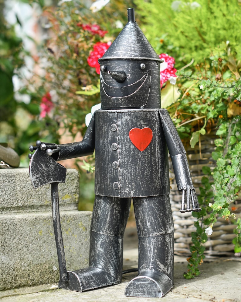 Tin Man Garden Ornament, Metal Garden Decoration, Garden Sculpture afbeelding 1