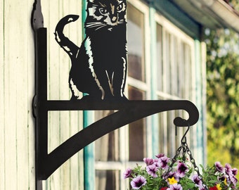 Sitting Cat Hanging Basket Bracket/ Cat Owners and Cat Lovers Gift