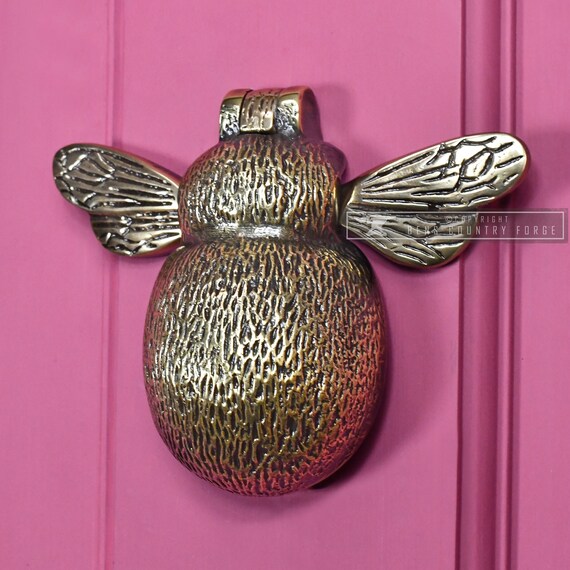 Forge Antique Brass Bumblebee Door Knocker Etsy
