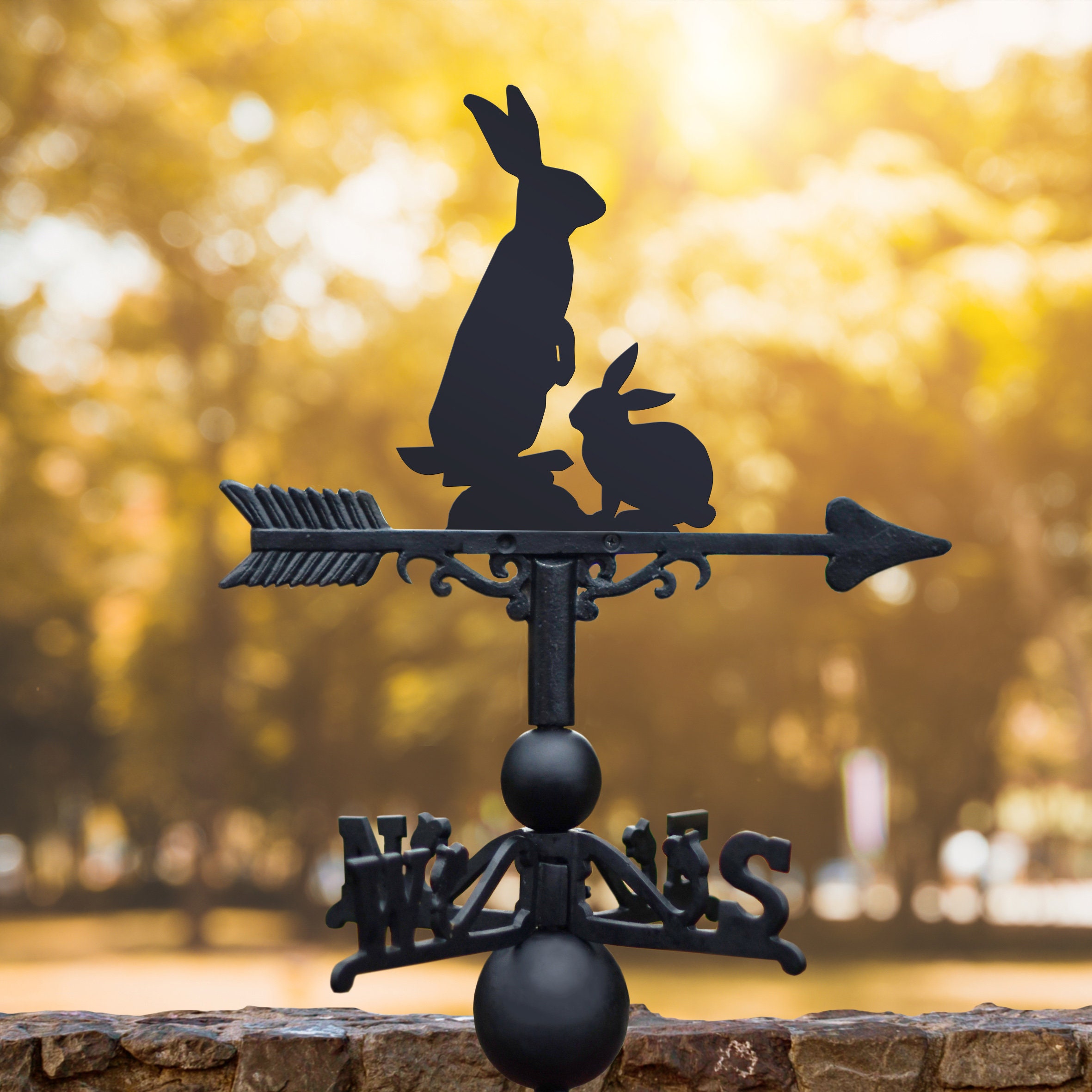 Weathervane Rabbit Simple Rabbit Weathervane, Cast Iron Garden Decor, Bunny Accent - Etsy