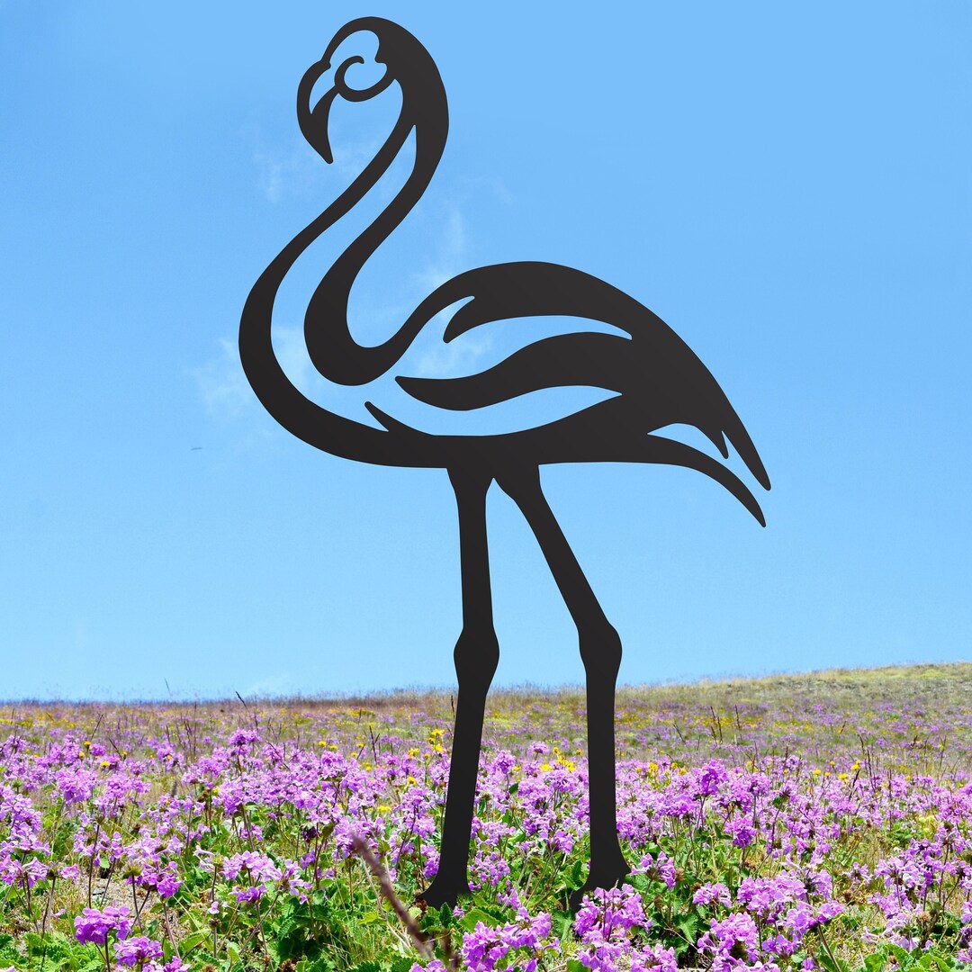 Modern Black Steel Flamingos/ Garden Sculptures/ Wonderland - Etsy