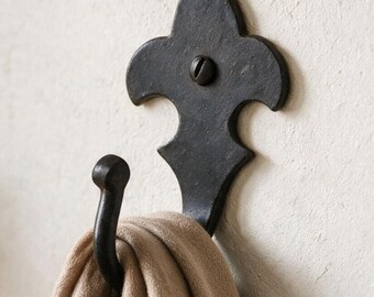 Hand Forged Fleur-De-Lys Hook
