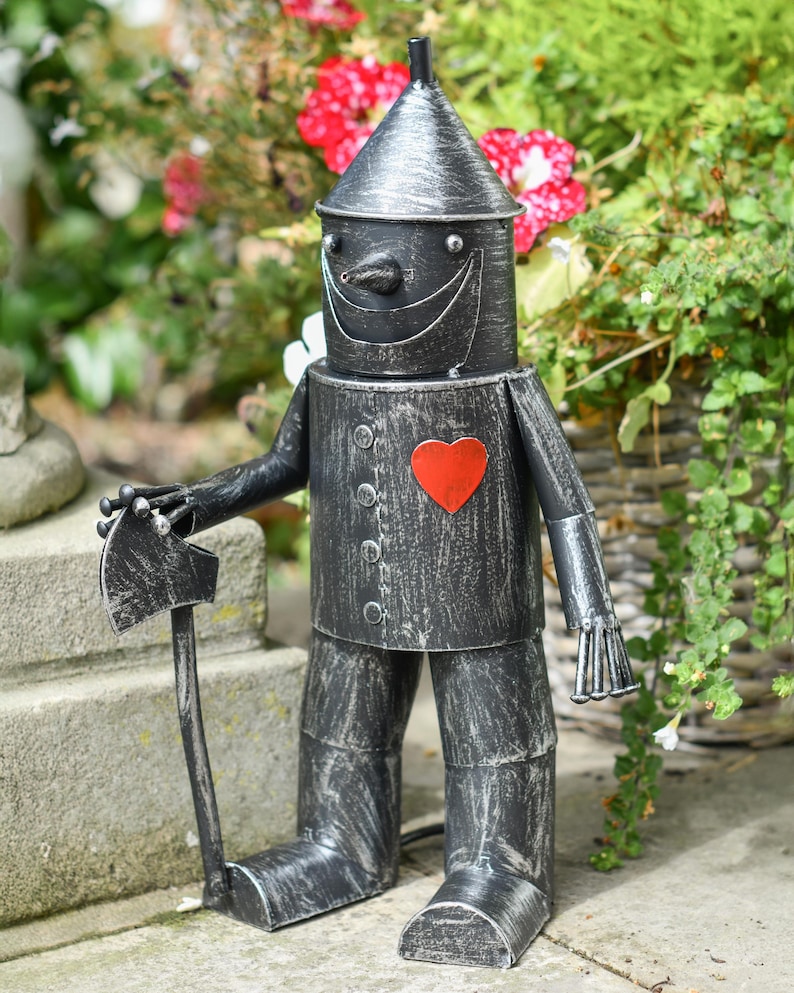 Tin Man Garden Ornament, Metal Garden Decoration, Garden Sculpture afbeelding 5