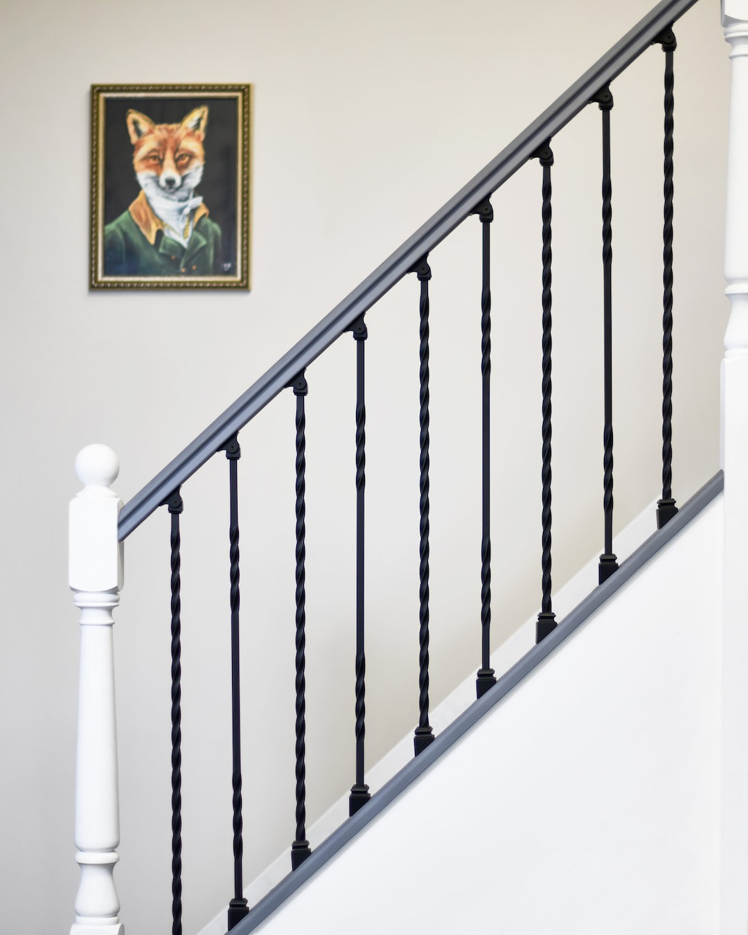 Matte Black Stair Spindles, Hardware, Home Renovation, Plain and Twist  Landing and Stair Spindle With a Choice of Brackets 112cm