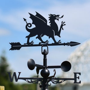 Black Steel Welsh Dragon Weathervane image 3