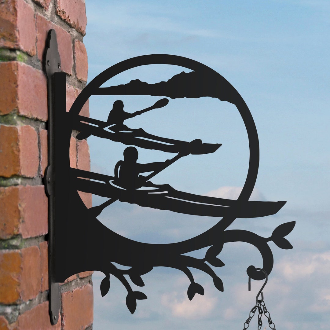 Black Kayak Design Hanging Basket Bracket/kayak Outdoor Adventure/water