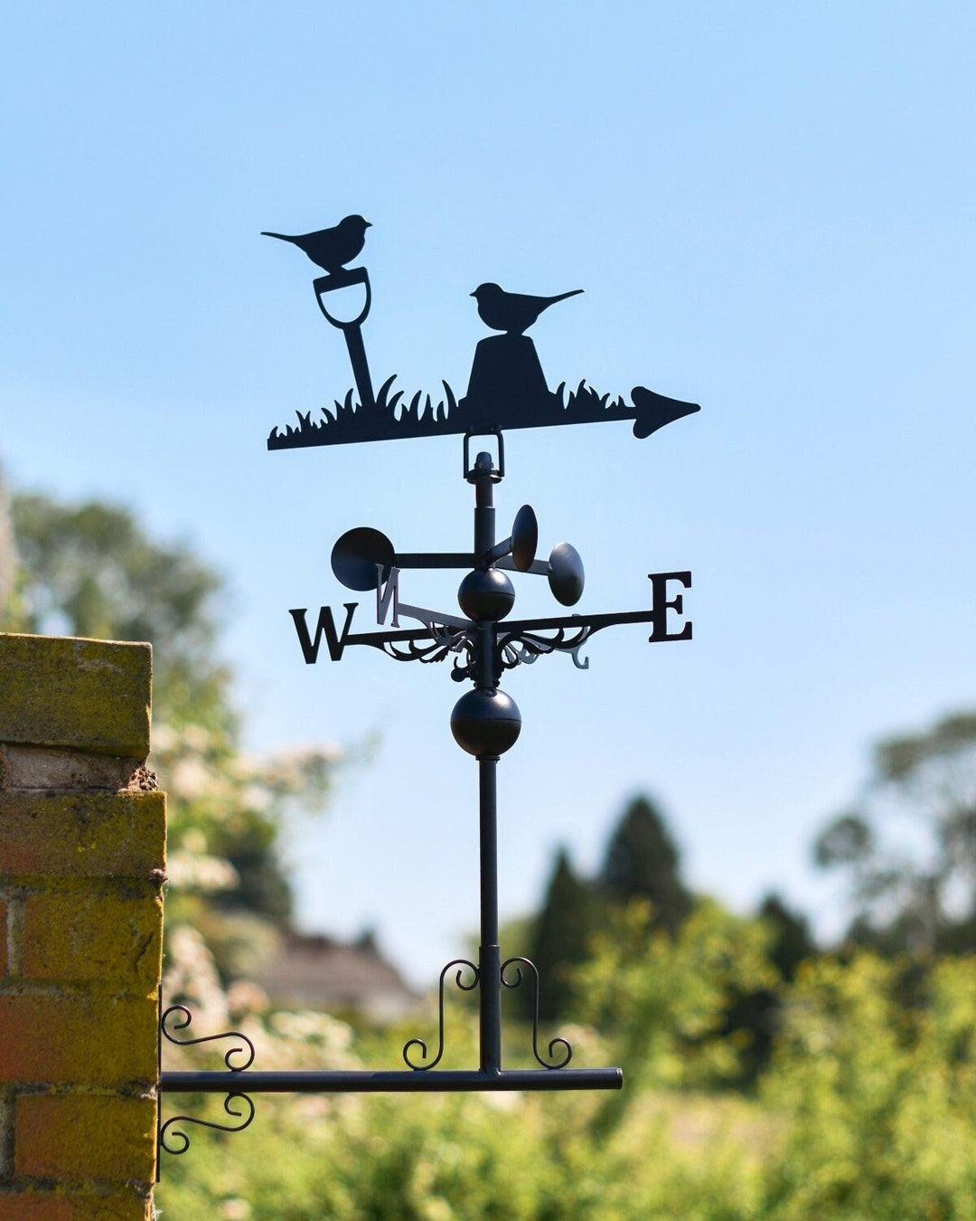 Weathervane Robin Slim Steel Robins Playing in Garden Steel Weathervane - Etsy UK