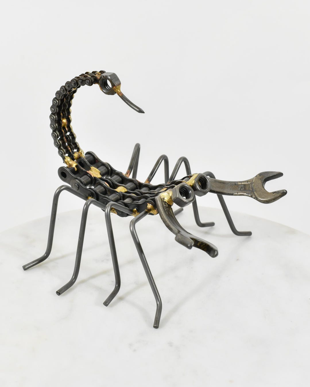 Scrap Metal Art Mini Scorpion Sculpture, Recycled Materials, Steampunk ...