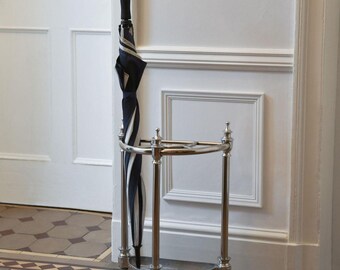 Nickel Finish 'Half Moon' Umbrella Holder