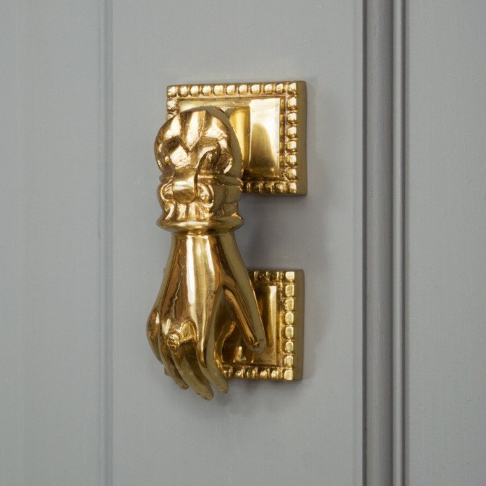 Polished Brass Hand Door Knocker/ Quirky Fun Door Knocker/ Etsy UK