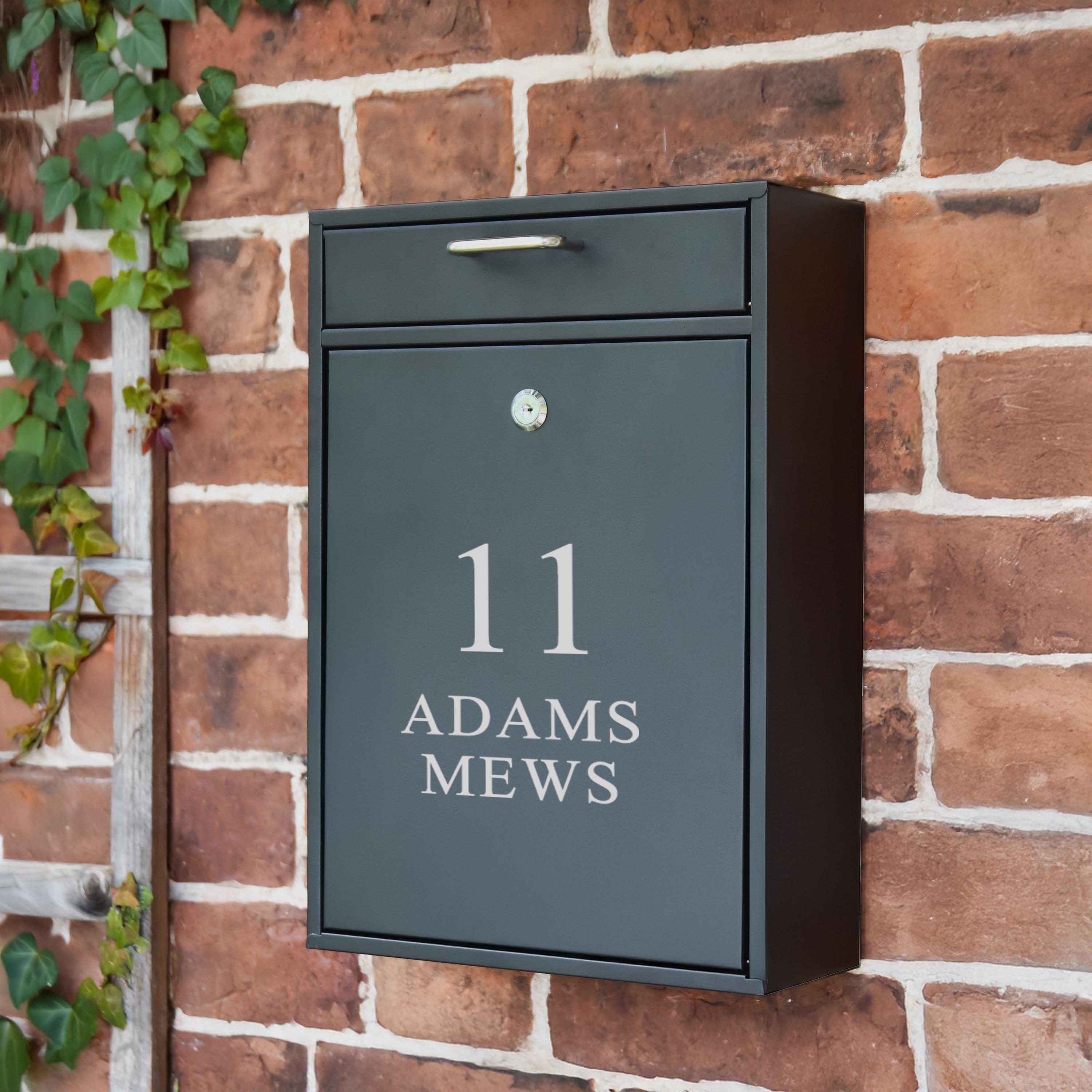 Personalised Black Lockable Post Box: Personalisation Avalaible - Etsy UK